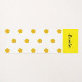 Golden Yellow Wildflower Photo Name Monogram Yogamatte (Vorderseite (Horizontal))