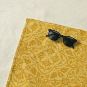 Golden Yellow William Morris Floral Beach Handtuch (Beispiel)