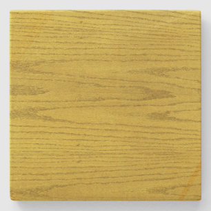 Golden Yellow Woodgrain Square Untersetzer