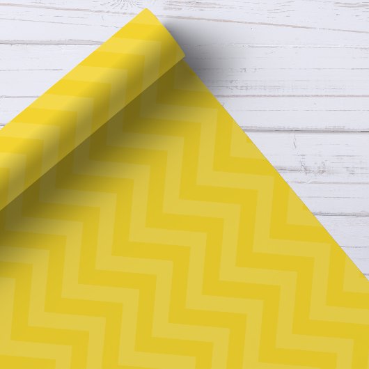 Golden Yellow Zigzag Zickzack Streifen Geschenkpapier