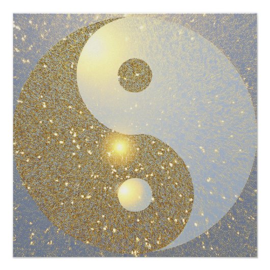 Golden Ying Yang Poster (Vorderseite)
