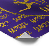 Golden Yoga Asanas Symbole Poster (Ecke)