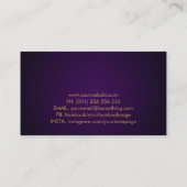 Golden Yoga Lotus Kunst, Dichtung und Musik Visitenkarte (Rückseite)