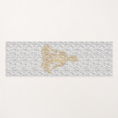 Golden Yoga Silhouetten in Yogi Form Yogamatte (Vorderseite (Horizontal))