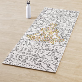 Golden Yoga Silhouetten in Yogi Form Yogamatte