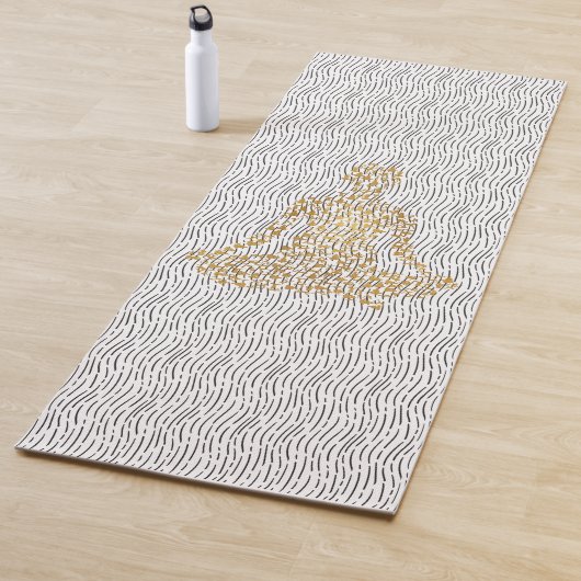Golden Yoga Silhouetten in Yogi Form Yogamatte (Beispiel)