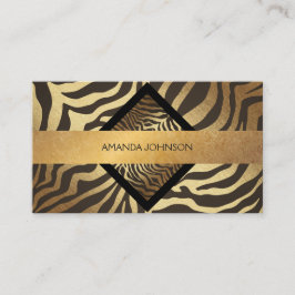 Golden Zebra Chocolate Vip Business Card Visitenkarte