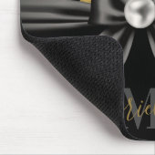 Golden Zebra Print and Bow Mousepad (Ecke)