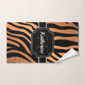 Golden Zebra Print Badhandtuch Set (Handtuch)