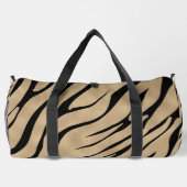 Golden Zebra Stripes Muster Duffle Bag (Rückseite)