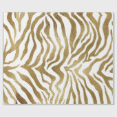 Golden Zebra Weiße Tierhaut Vip Geschenkpapier (Flach)