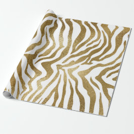 Golden Zebra Weiße Tierhaut Vip Geschenkpapier