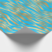 Golden Zebra Wrapping Paper Geschenkpapier (Ecke)