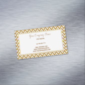 Golden Zigzag Glitzer Magnetische Visitenkarte (Beispiel)