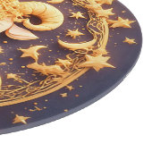 Golden Zodiac Aries Symbol Schneidebrett (Ecke)