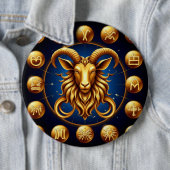 Golden Zodiac Capricorn Design Button (Beispiel)