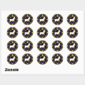Golden Zodiac Capricorn Design Runder Aufkleber (Blatt)