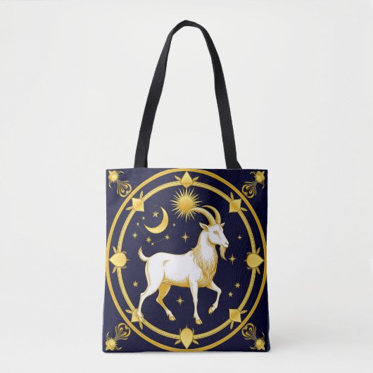 Golden Zodiac Capricorn Design Tasche (Vorderseite)