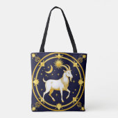 Golden Zodiac Capricorn Design Tasche (Rückseite)