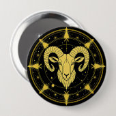 Golden Zodiac Symbol der Sterne Button (Vorne & Hinten)