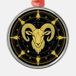 Golden Zodiac Symbol der Sterne Ornament Aus Metall