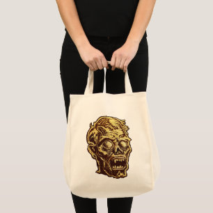 Golden Zombie Stickerei Abzeichen Kunst, Dichtung Tragetasche