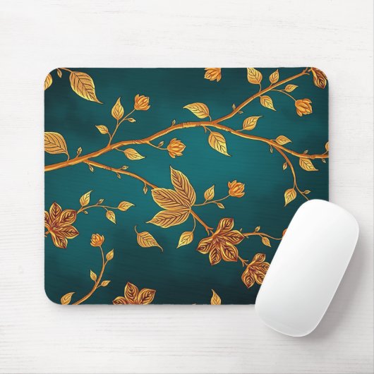 Golden Zweig Elegance Mouse Pad Mousepad (Mit Mouse)