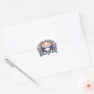 GOLDENALTER QUADRATISCHER AUFKLEBER