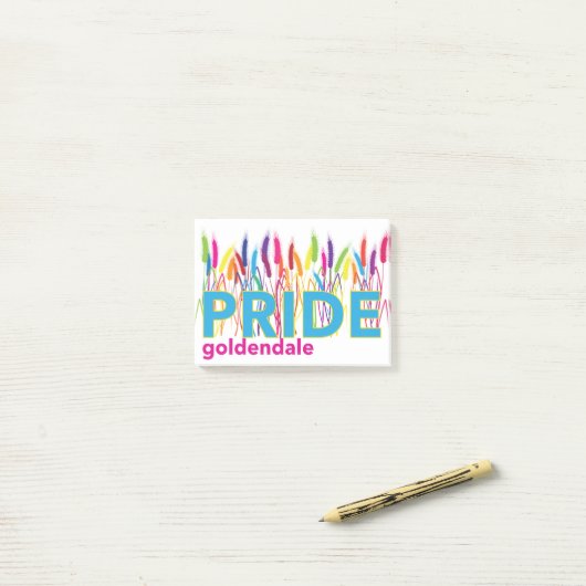 Goldendale PRIDE Swag Post-it Klebezettel (Auf Schreibtisch)