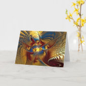 GoldenDancing Drache-Mitteilungskarten Karte (Gelbe Blume)