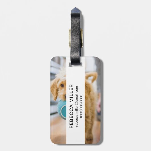 Goldendoodal Carry Dinner Bowl Gepäckanhänger (Rückseite vertikal)