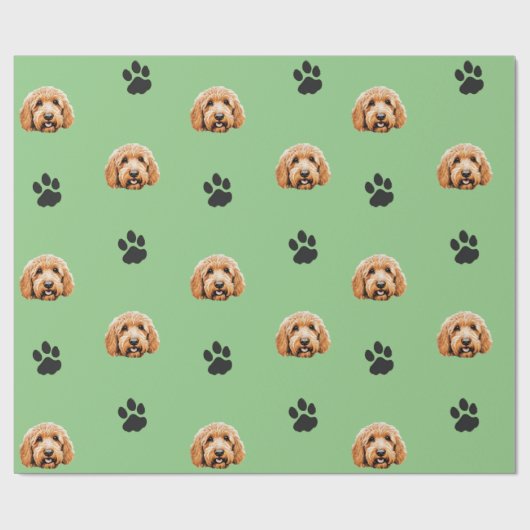 Goldendoodle 3 Wrapping Paper Geschenkpapier (Flach)