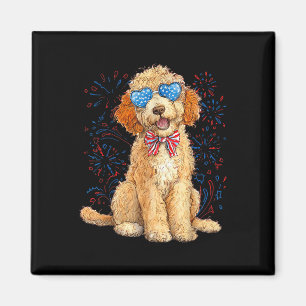 Goldendoodle 4. Juli Patriotischer Golden Doodle D Magnet