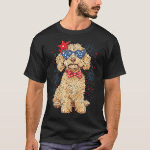 Goldendoodle 4. Juli Patriotischer Golden Doodle D T-Shirt