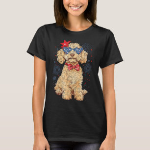 Goldendoodle 4. Juli Patriotischer Golden Doodle D T-Shirt