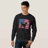 Goldendoodle American Flag USA 4th of July Men Wom Sweatshirt (Vorne ganz)