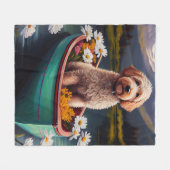 Goldendoodle auf dem Paddle: Ein Landschaftliches  Fleecedecke (Vorderseite (Horizontal))