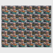 Goldendoodle auf dem Paddle: Ein Landschaftliches Geschenkpapier (Flach)