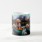 Goldendoodle auf dem Paddle: Ein Landschaftliches Kaffeetasse (Mittel)