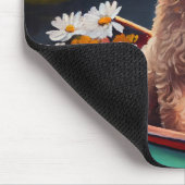 Goldendoodle auf dem Paddle: Ein Landschaftliches Mousepad (Ecke)