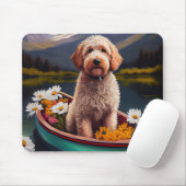Goldendoodle auf dem Paddle: Ein Landschaftliches Mousepad (Mit Mouse)