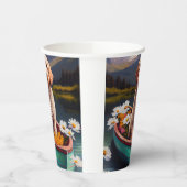 Goldendoodle auf dem Paddle: Ein Landschaftliches Pappbecher (Links)