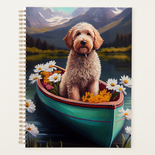 Goldendoodle auf dem Paddle: Ein Landschaftliches Planer (Vorderseite)
