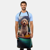 Goldendoodle auf dem Paddle: Ein Landschaftliches Schürze (Getragen)