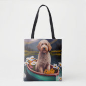 Goldendoodle auf dem Paddle: Ein Landschaftliches  Tasche (Vorderseite)