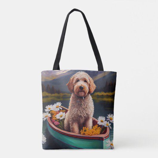 Goldendoodle auf dem Paddle: Ein Landschaftliches Tasche (Rückseite)