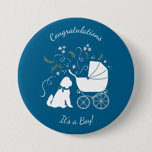 Goldendoodle Babydusche Button