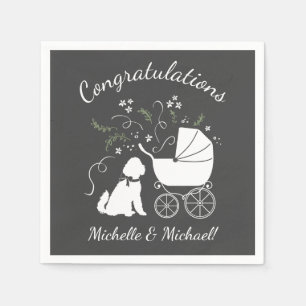 Goldendoodle Babydusche Serviette