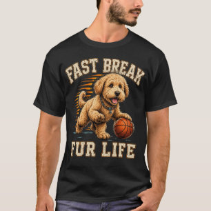 Goldendoodle-Basketball-Hund Vintage-Design T-Shirt