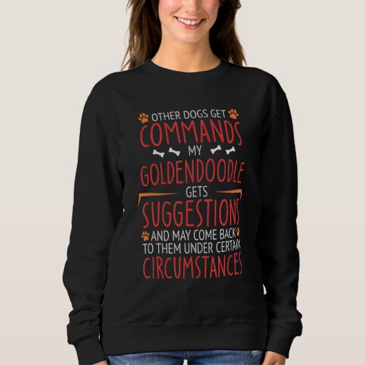 Goldendoodle-Befehle Sweatshirt (Vorderseite)